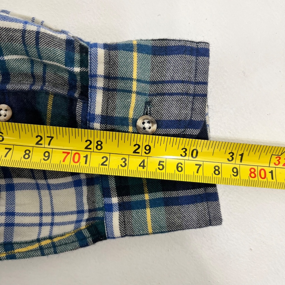 Abercrombie & Fitch Mens Size Large Button Up Shirt Multicolor Plaid Long Sleeve - Picture 8 of 8